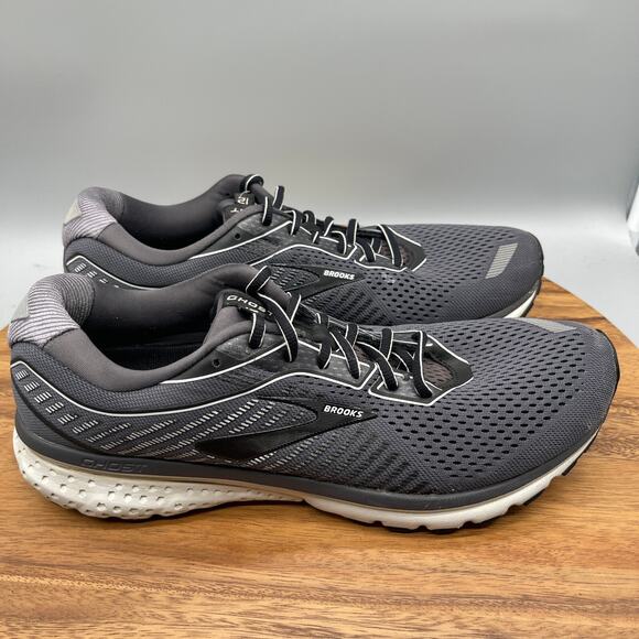 Brooks Ghost 12 Shoes Mens 11.5 D Gray Running Comfort Walking Gym Road Sneakers - Picture 1 of 8